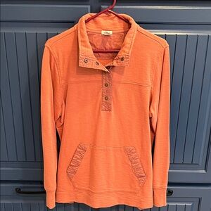 LLBean Women’s Large Regular 1/4 snap up pullover